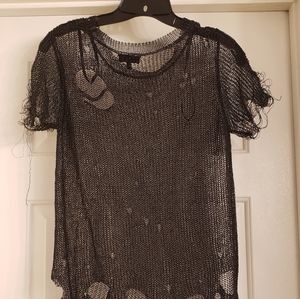 Black distressed shirt